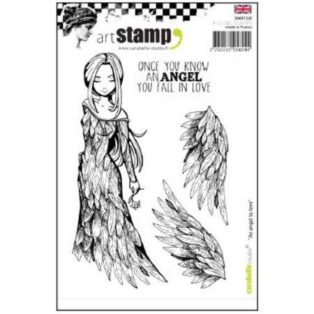 Stempel / Stamp: Transparent Gummi Stempel, an angel to love