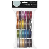Un conjunto de 24 satén cintas decorativas, coordinado color! - Copy