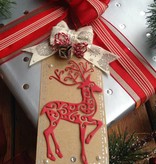 Tattered Lace Stempelen en ponsen template, flarden Kant, Reindeer