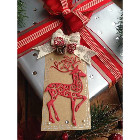 Tattered Lace Stamping and punching template, Tattered Lace, Reindeer