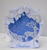 Tattered Lace Stempelen en ponsen template, flarden Kant, Reindeer