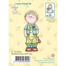 Transparent Stempel, Bambini Jungen mit eine Rose