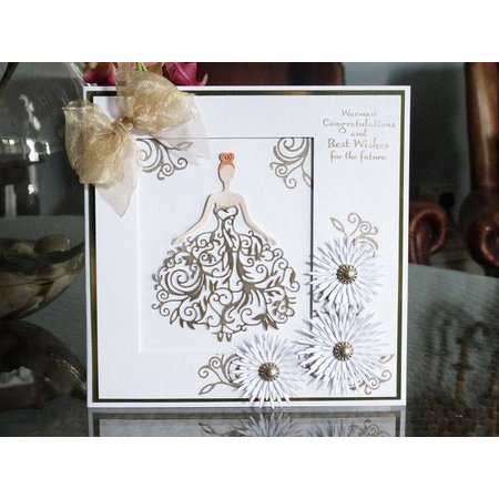 Tattered Lace Stempelen en ponsen template, flarden Kant, Bella