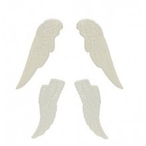 Set ailes métalliques, 4 pièces, blanc