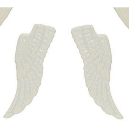 Embellishments / Verzierungen Metal Set vinger, 4 stykker, hvit