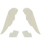 Embellishments / Verzierungen Metal Set Flügel, 4 Stück, weiß