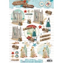 A4 Gestantzte 3D sheet - Summer at the Beach - Copy