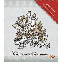 Clear Stamps, Yvonne Creations, bloemen en kaarsen