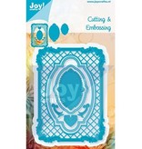 Joy!Crafts und JM Creation Stamping and Embossing stencil, frame rectangle Filigräne, Ov ale frame and label