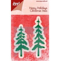 Punching and embossing template, trees