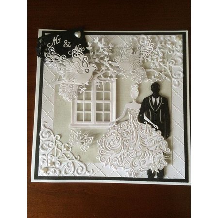 Tattered Lace Stempelen en ponsen template, flarden Kant, Bella