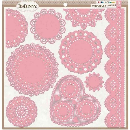 Bo Bunny Self-adhesive template with different lace motifs