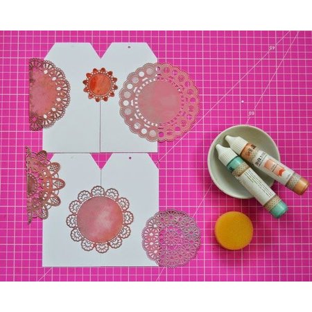 Bo Bunny Self-adhesive template with different lace motifs