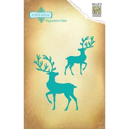 Nellie snellen Punching and embossing template Vintasia, reindeer