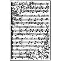 Rubber stamp fond avec des notes