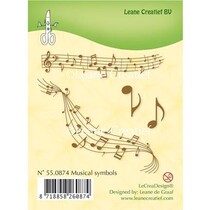 Transparante stempels, bladmuziek