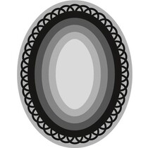Punzonatura e template goffratura craftabili, 6 cornice ovale