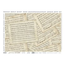 Precious Soft Paper 35x50cm - Music Sheets