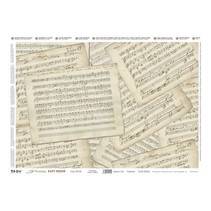 Precious Soft Papir 35x50cm - Musik Sheets