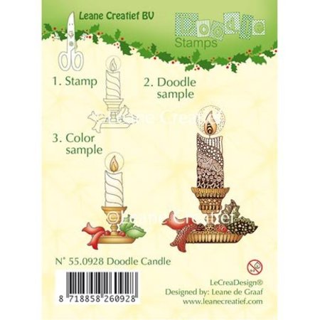 Leane Creatief - Lea'bilities Clear Stamps, candle with candlestick