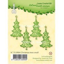 sellos transparentes, árboles de Navidad
