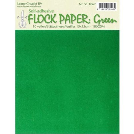 BASTELZUBEHÖR / CRAFT ACCESSORIES Self Flock papir, grøn