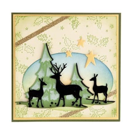 Leane Creatief - Lea'bilities Punching and embossing template Lea'bilitie, Christmas trees