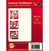 KARTEN und Zubehör / Cards Ein Set von 3 Luxury A6 card layer, mit Musiknoten