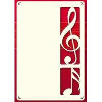 Ein Set von 3 Luxury A6 card layer, mit Notenschlüssel