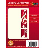 KARTEN und Zubehör / Cards Un insieme di strato carta 3 Luxury A6, con chiave
