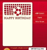 KARTEN und Zubehör / Cards Et sæt af 3 Luxury card lag A6, tema: Fodbold