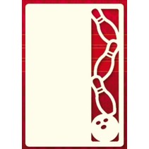 Um conjunto de três luxo A6 camada de cartão, Tema: Bowling