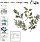 Sizzix Estampagem e gravação estêncil, thinlits Sizzix, Conjunto de 4 ramos com folhas