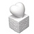BASTELZUBEHÖR / CRAFT ACCESSORIES Polyresin kortholderen: Heart, 5,5 cm