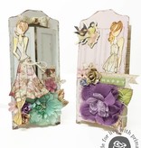 Prima Marketing und Petaloo Tecidos flores por Prima Marketing, 4 peças, Victorian
