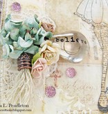Prima Marketing und Petaloo Tecidos flores por Prima Marketing, 4 peças, Victorian
