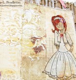 Prima Marketing und Petaloo Fabrics flowers by Prima Marketing, 4 pieces, Victorian