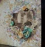 Prima Marketing und Petaloo Fabrics flowers by Prima Marketing, 4 pieces, Oceana