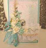 Prima Marketing und Petaloo Fabrics flowers by Prima Marketing, 4 pieces, Oceana