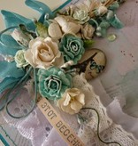 Prima Marketing und Petaloo Fabrics flowers by Prima Marketing, 4 pieces, Oceana