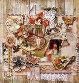 Prima Marketing und Petaloo Tissus fleurs par Prima Marketing, 4 pièces, Oceana