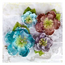 Stoffe Blumen von Prima Marketing, 4 Stück, Oceana