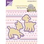 Joy!Crafts und JM Creation Stamping and embossing stencil, 2 lambs