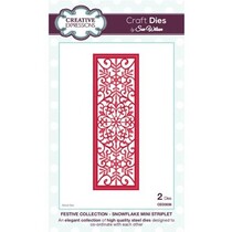 Hulling og preging sjablong The Festive Collection - Snowflake Mini Striplet