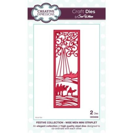 Creative Expressions Punching and embossing stencil The Festive Collection - Wise Men Mini Striplet