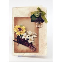 Die cut sheet with garden accessories from card stock, A4