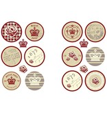 Embellishments / Verzierungen Self motif stickers with a matt surface