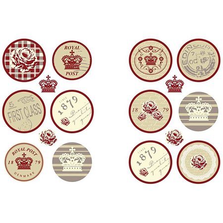 Embellishments / Verzierungen Self motif stickers with a matt surface