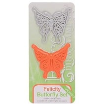 Hulling og preging mal fra Tonic, Mask + stempel, butterfly Felicity