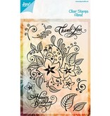 Joy!Crafts und JM Creation timbres transparents, des fleurs et des feuilles